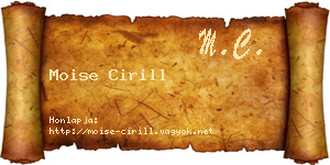 Moise Cirill névjegykártya